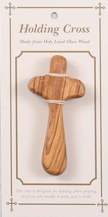 Cruz de madera de olivo. Cruz de madera de olivo de Tierra Santa.